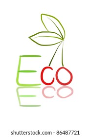 Red simple ecology red and green cherry