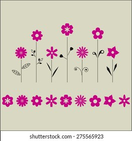 red simple flowers