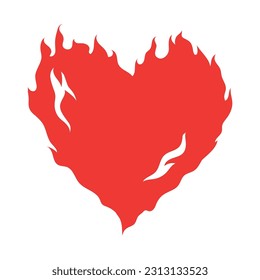 Red simple heart icon free vector image