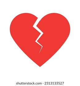 Red simple heart icon free vector image