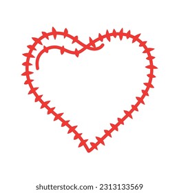 Red simple heart icon free vector image