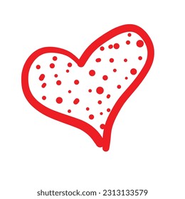 Red simple heart icon free vector image