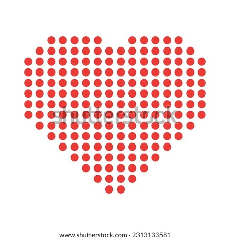 Red simple heart icon free vector image