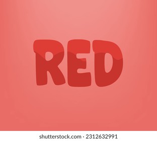 Red simple lettering, background with red gradient.