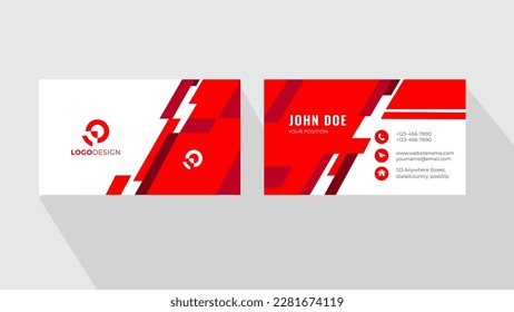 Red Simple Professional visiting Card Design