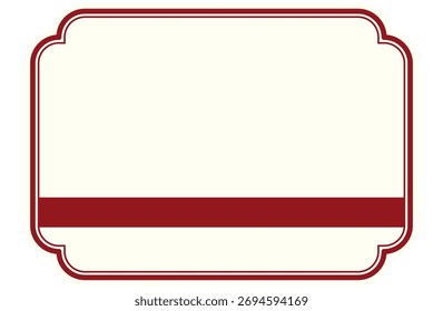 Material de marco retro vintage rojo y simple