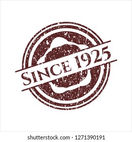 Red Since 1925 rubber grunge stamp