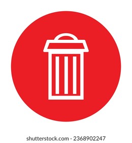 Red Single Delete Icon 5