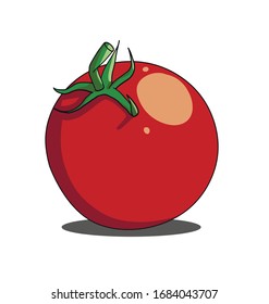 rote Tomate einzeln auf weißem Hintergrund