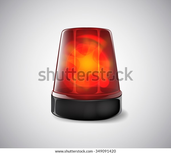 Red Siren Red Flashing Emergency Light Stock Vector Royalty Free Shutterstock