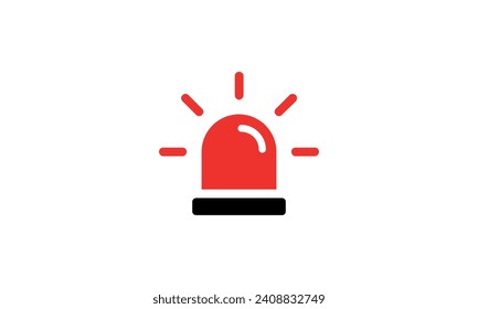 red Siren icon. Emergency light icon vector illustration