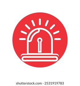 red siren icon logo symbol