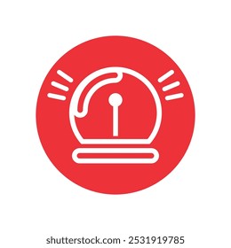 red siren icon logo symbol