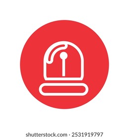 red siren icon logo symbol
