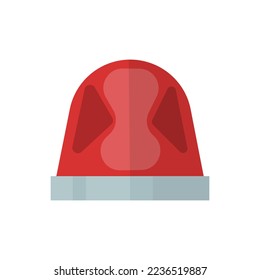 Red siren. Light alarm, vector illustration