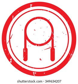 Red Skipping Rope rubber stamp