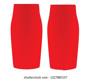 Red skirt. vector illustration