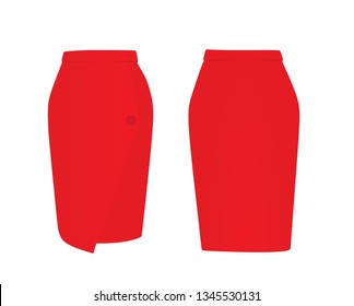 Red skirt. vector illustration