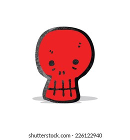 red skull cartoon symbol