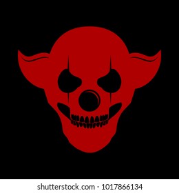 Red Skull Clown Head Symbol