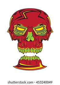 red skull illustration
