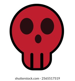  red skull logo icon design vector illustration, skull icon, punisher icon