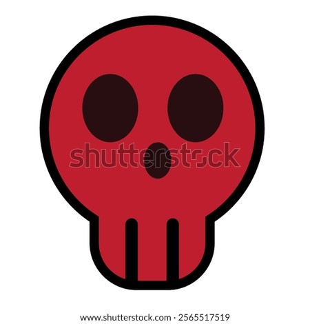  red skull logo icon design vector illustration, skull icon, punisher icon