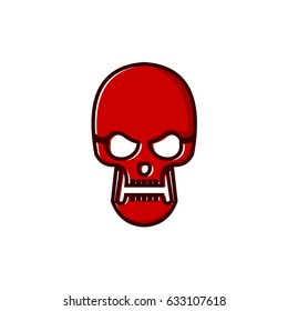 Red Skull Logo Template Design