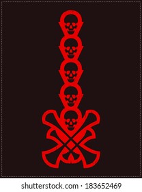 Red Skull on grunge background