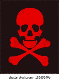 Red Skull on grunge background