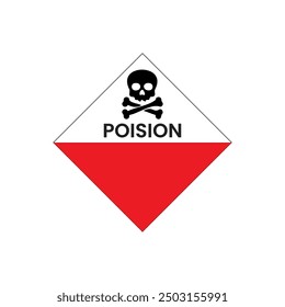 red skull poison danger label sticker