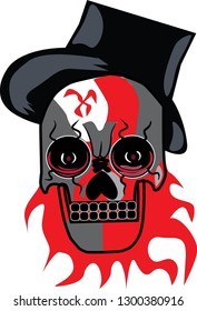 Red skull vector