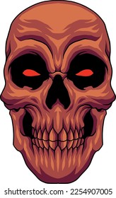red skull vector in eps format file, can be used as logo or design element