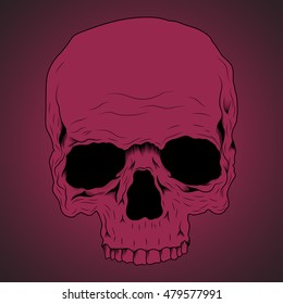 red skull vector illustration