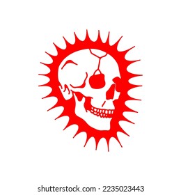 red skull vector illustration concept