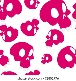 Red skulls seamless