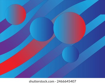 Rot, Himmelblau und Blau Farbkombination Gradient Hintergrunddesign.