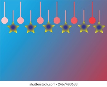 Red, sky blue and blue  color combination gradient background design.