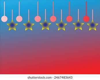 Red, sky blue and blue  color combination gradient background design.