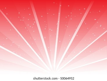 Red sky light and glitters
