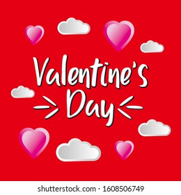 Red Sky Valentines Day Background