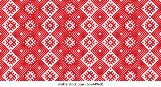 red slavonic ornament