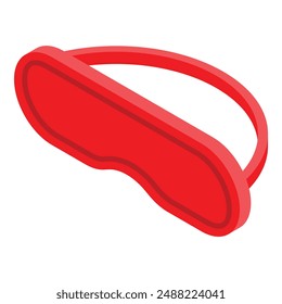 Red sleep mask allowing you to fall asleep more easily and enjoy a peaceful night