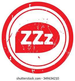 Red Sleep rubber stamp