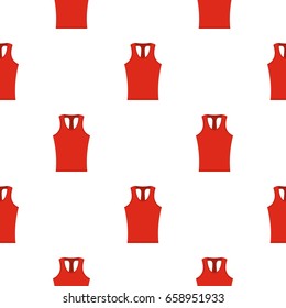 Red sleeveless shirt pattern seamless for any design vector illustration