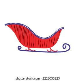 Red sleigh for santa claus