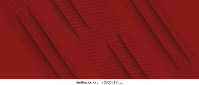 red sliced background for modern business with shadow and diagonal lines