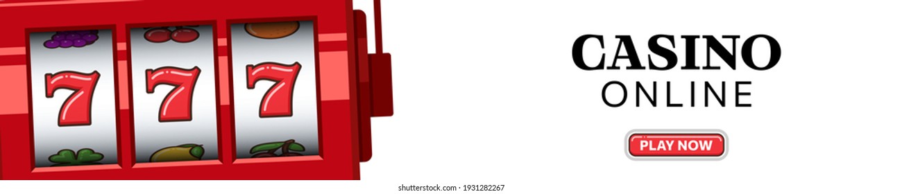 Red slot machine on white background. Online web casino banner. Jackpot banner. Advertising poster set online web casino