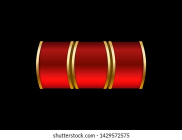 Red Slot Machine Slots Reel Spin Gambling Vector Illustration