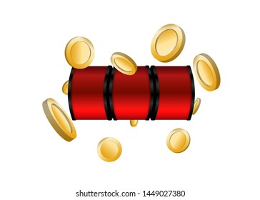 Red Slot Machine Slots Reel With Coins Jackpot Spin Gambling Vector Illustration